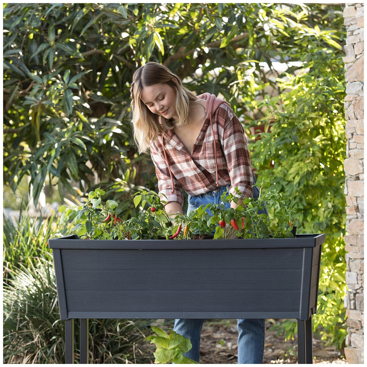 Keter Alfresco Garden Bed Black
