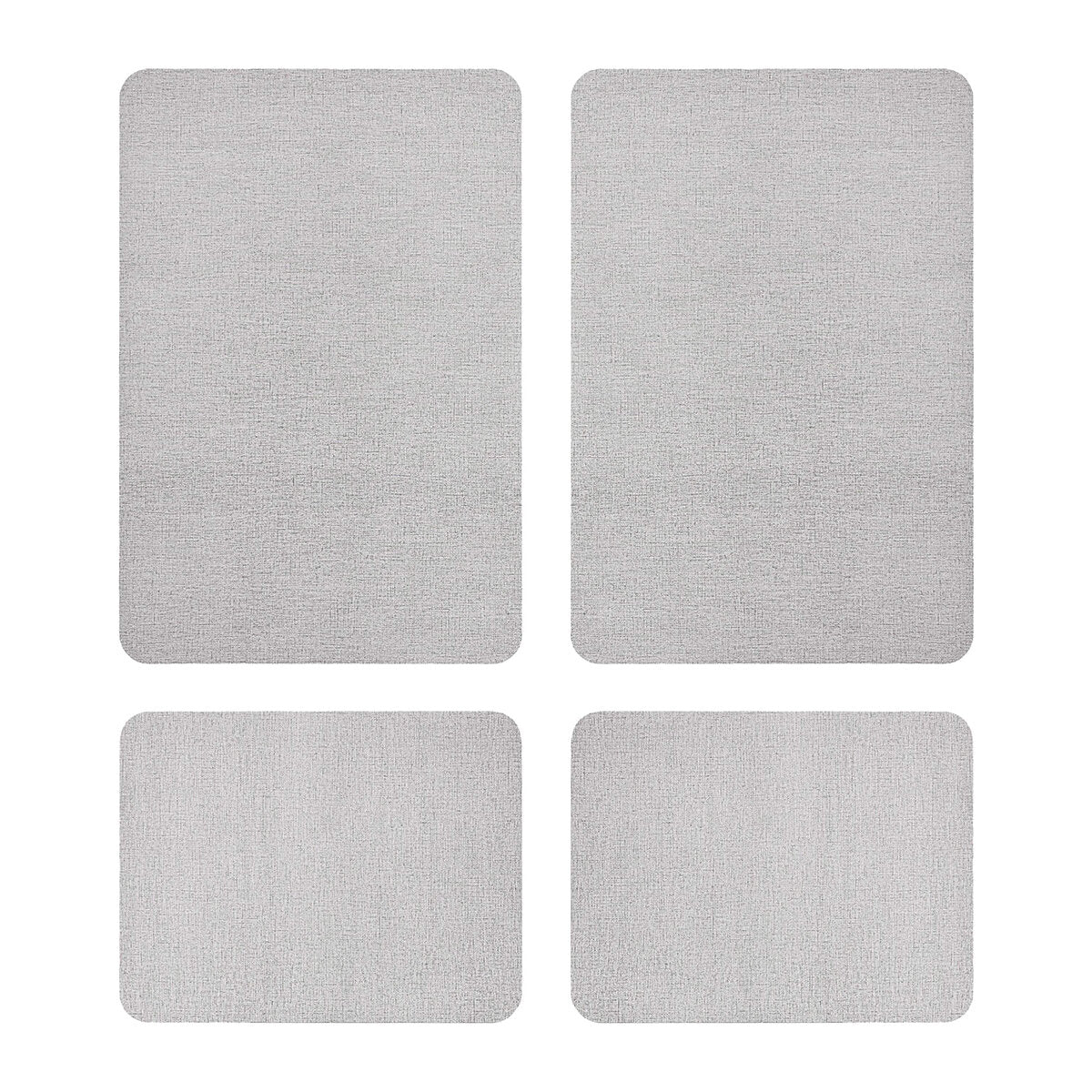 Creative Home Ideas Multi-Purpose Kitchen Mat Large And Small Pack 4 Piece Charcoal