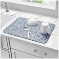 Creative Home Ideas Multi-Purpose Kitchen Mat Large And Small Pack 4 Piece Blue - SuperSaverAU - view 4