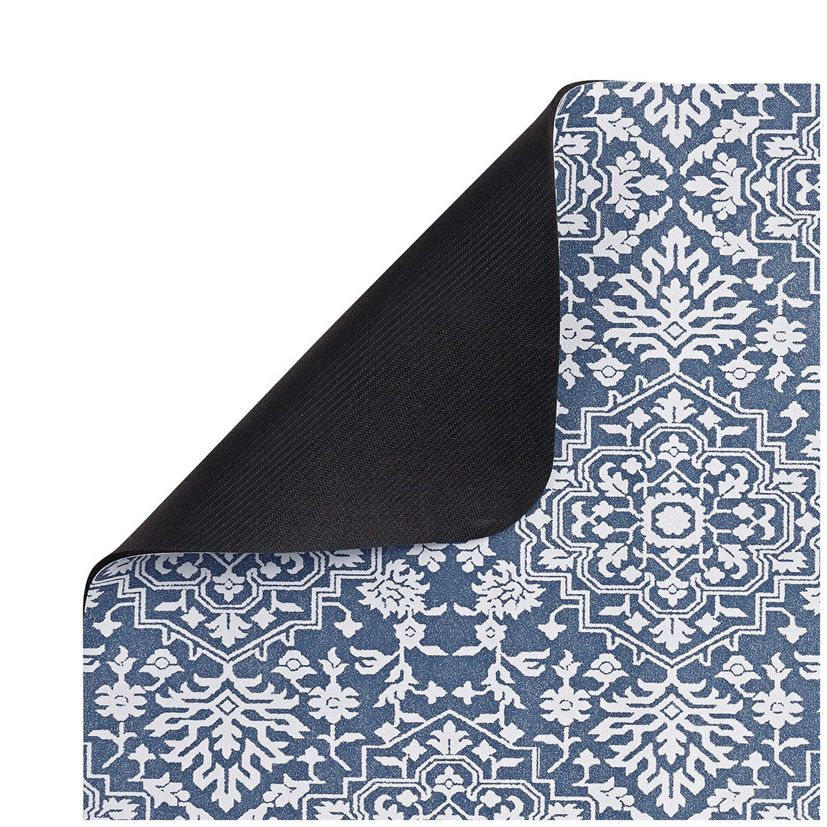 Creative Home Ideas Multi-Purpose Kitchen Mat Large And Small Pack 4 Piece Blue