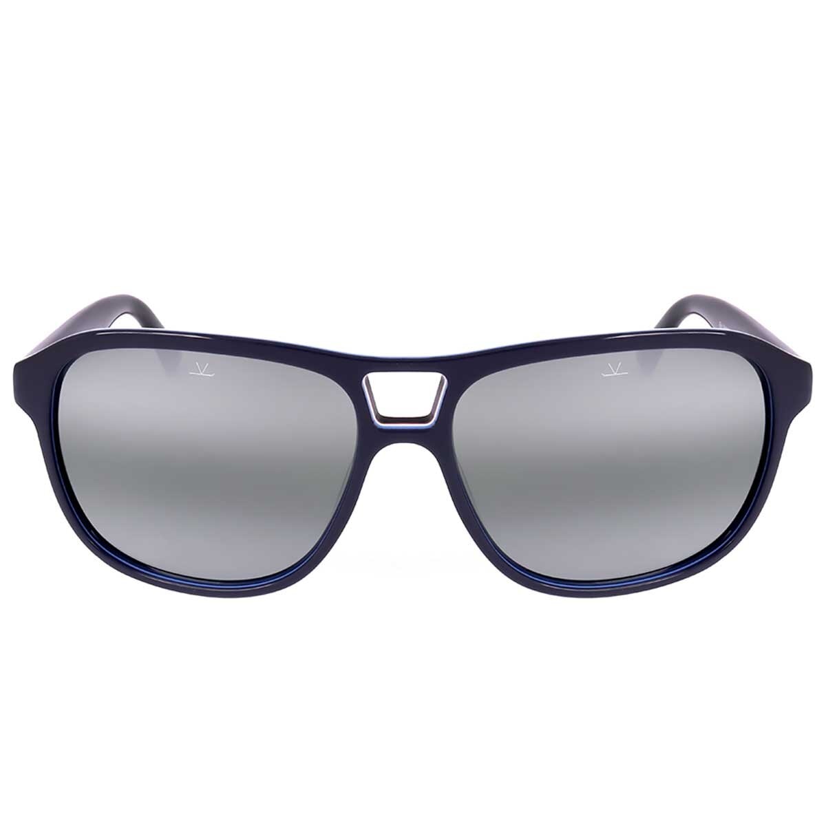 Vuarnet Men's Polarised Square Sunglasses 58 mm Grey Lens Blue Frame - SuperSaverAU - view 2