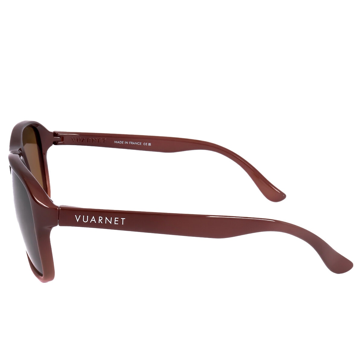 Vuarnet Men's Round Nylon Sunglasses with Polarised Brown Lenses, EU Made, 131mm - SuperSaverAU - view 3