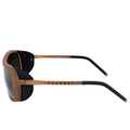 Vuarnet Ice Large Men's Sunglasses with Removable Side Shields, Grey Lens, Amber Frame - SuperSaverAU - view 3