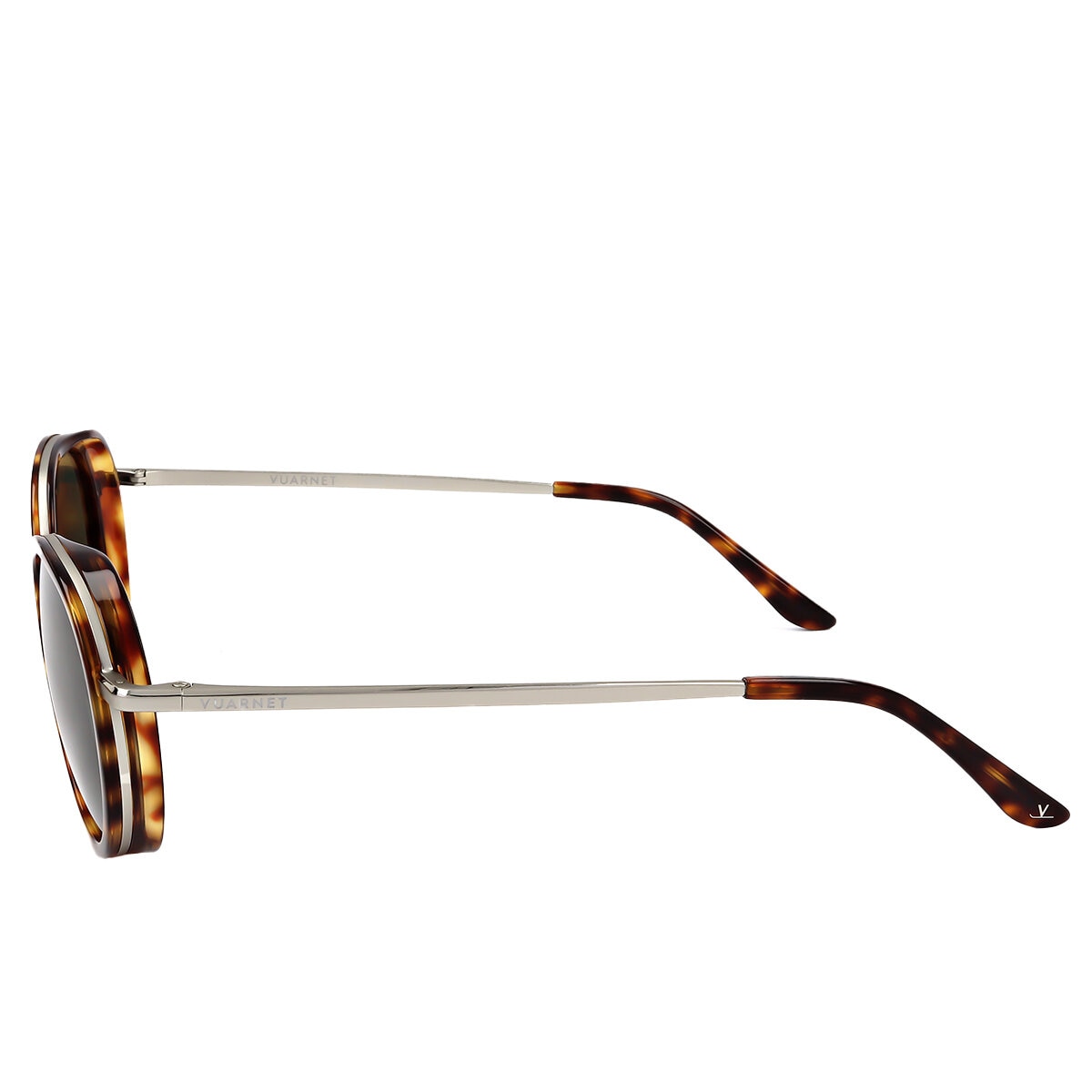 Vuarnet Men's Sunglasses Edge Simple Bridge, 49mm, Tortoise Frame, Pure Grey Lenses - SuperSaverAU - view 3