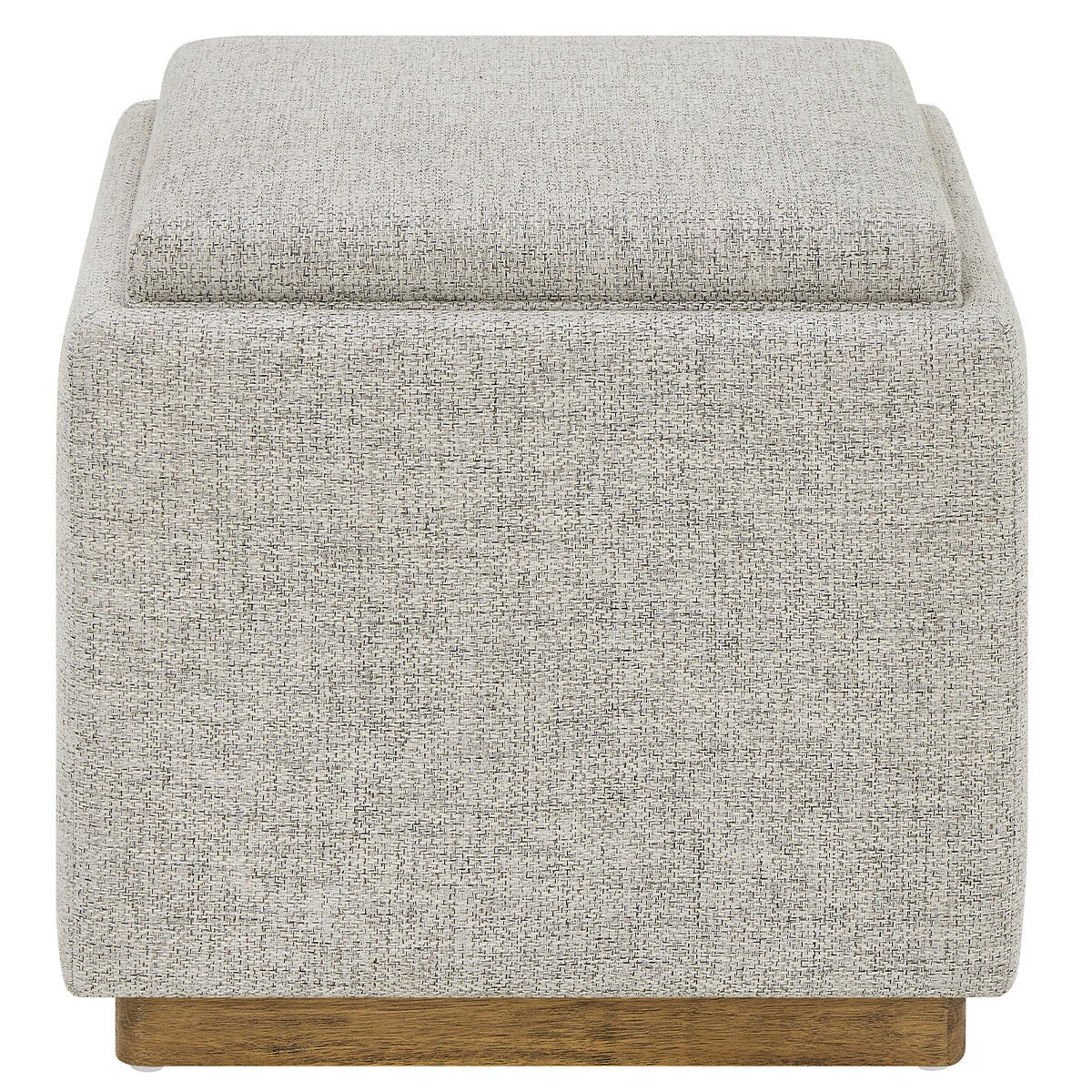 Thomasville Reversible Top Storage Footstool Cube Ottoman Fabric Upholstered — image 7