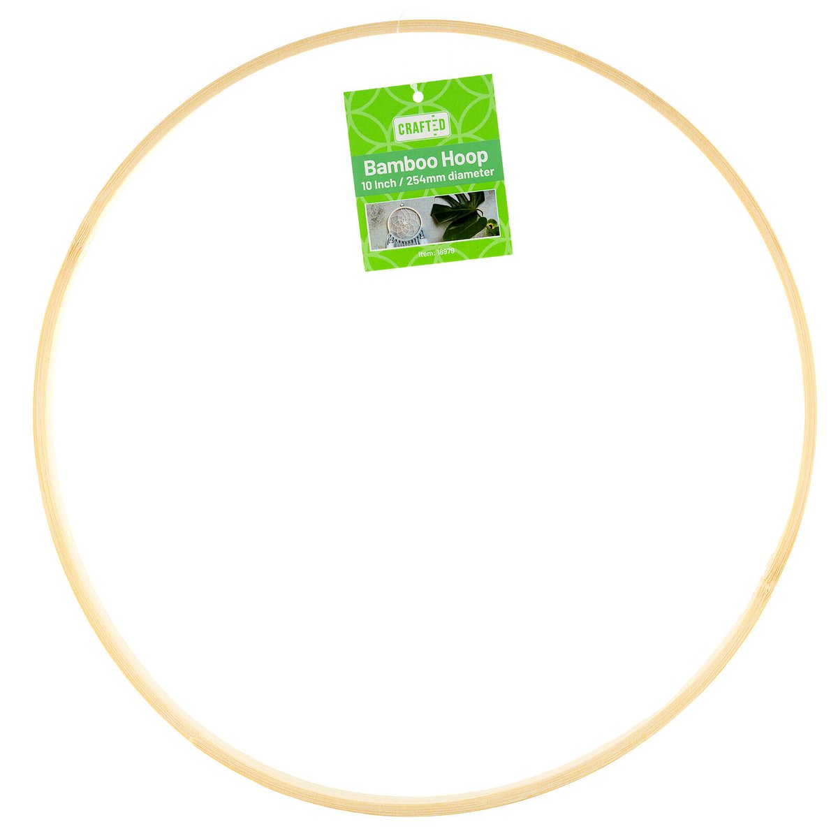 Crafted Bamboo Ring - 10 Inch - 254mm - Versatile for Crafts & Decor - SuperSaverAU - view 1
