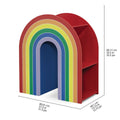 Delta Children Rainbow Bookcase - Sturdy Wood Construction, 4 Tiers, Colorful Finish - SuperSaverAU - view 2