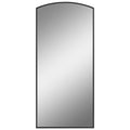 Life In Style Black Floor Mirror 760x1650mm Arched Top Sleek Metal Frame - SuperSaverAU - view 2