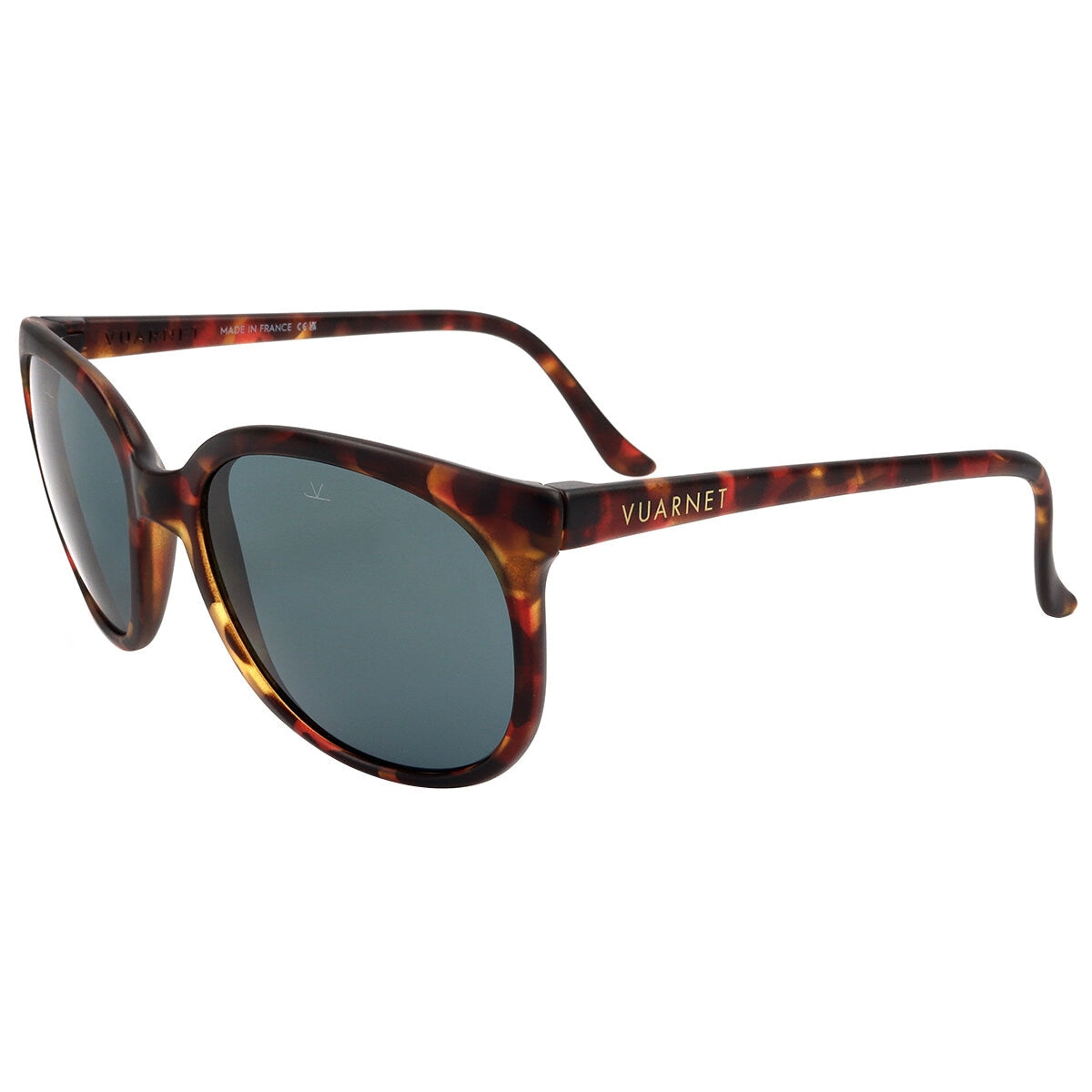 Vuarnet Men's Polarised Sunglasses, Grey Lenses, Matte Tortoise, 55 mm - SuperSaverAU - view 1