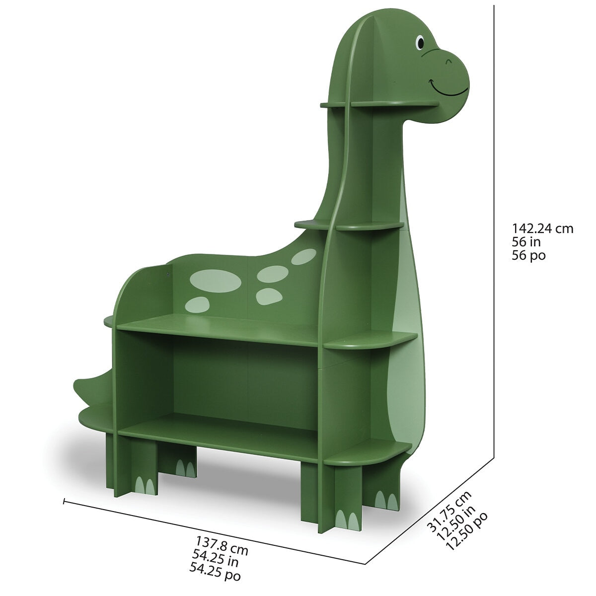 Delta Children Dinosaur Bookcase with Multiple Shelf Sizes, GREENGUARD Gold Certified, Safety Anchor Included - SuperSaverAU - view 2