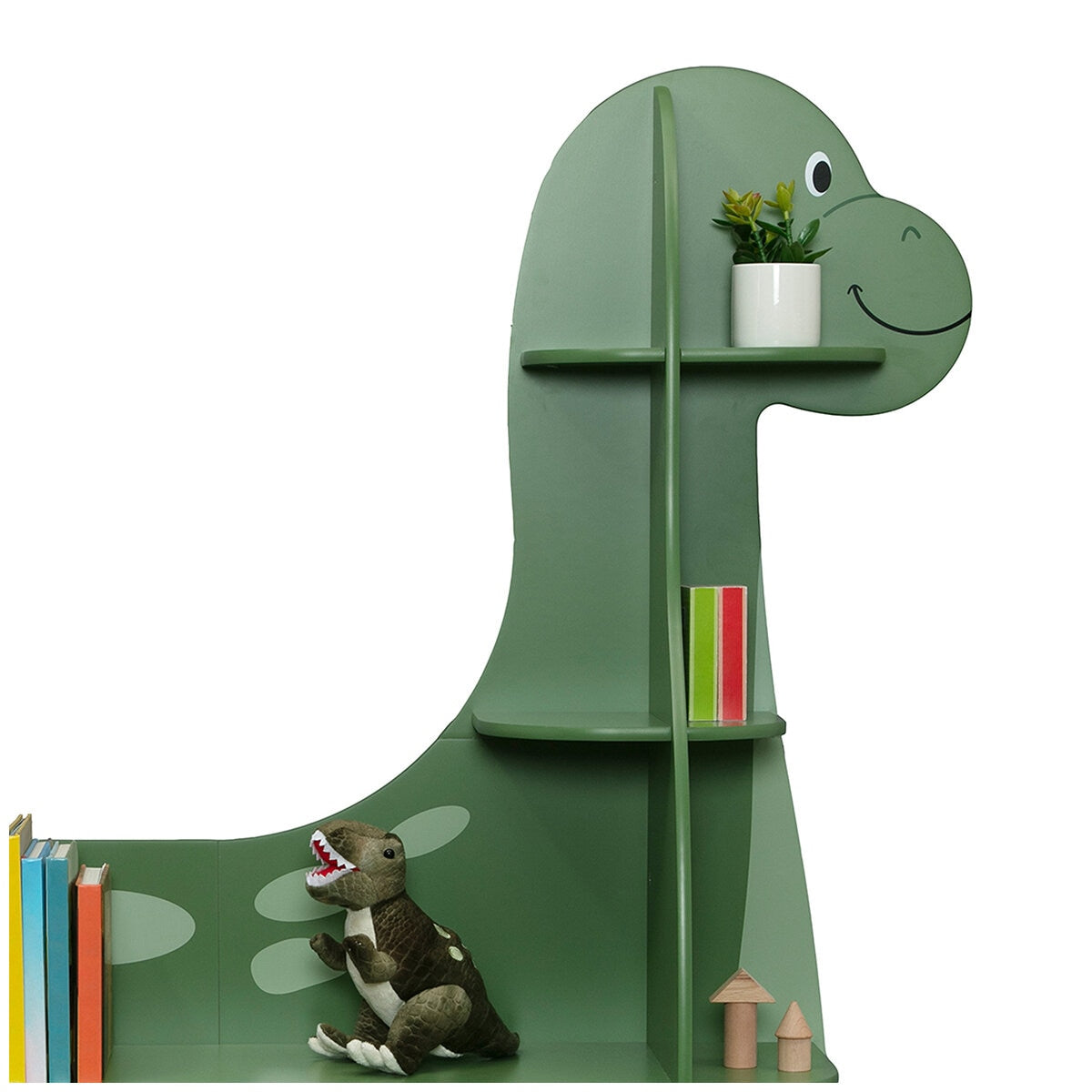 Delta Children Dinosaur Bookcase with Multiple Shelf Sizes, GREENGUARD Gold Certified, Safety Anchor Included - SuperSaverAU - view 5