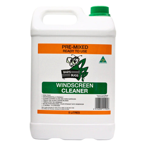 Bar's Bugs 5 Litre Windscreen Washer Fluid Premix Ready To Use Cleaner