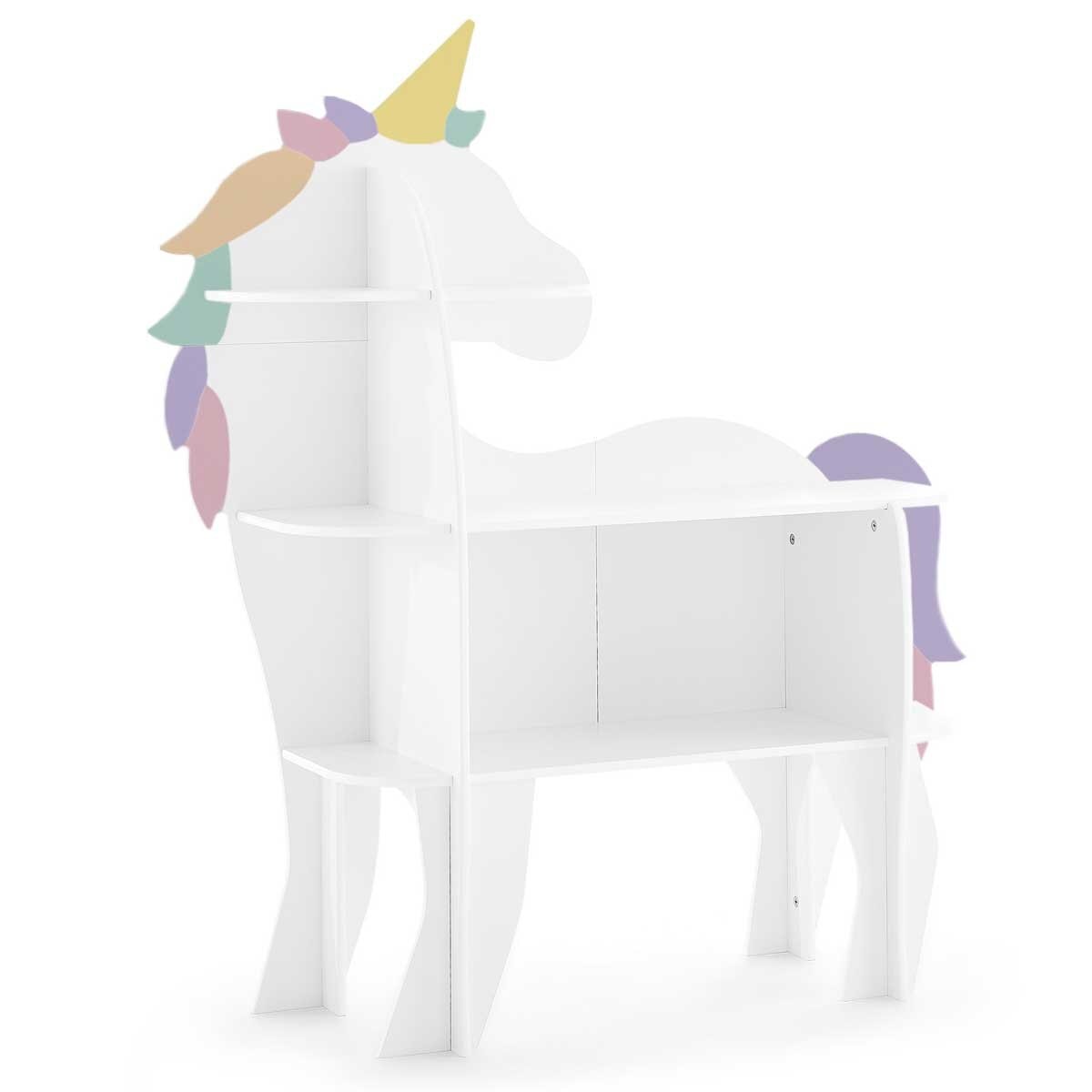 Delta Children Unicorn Bookcase | GREENGUARD Gold Certified, Sustainable TSCA Compliant Engineered Wood, Lead-Safe, Easy-to-Clean Finish - SuperSaverAU - view 3