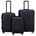 Tosca Matrix Range 3 Piece Luggage Set Black | Polycarbonate Shell, Expander Function, TSA Lock, 10-Year Warranty - SuperSaverAU - view 1