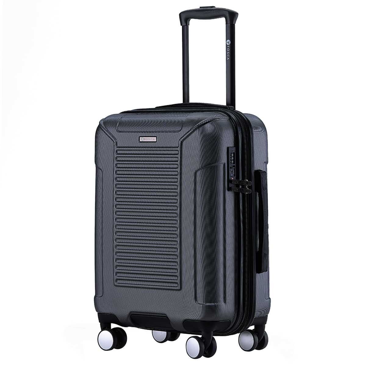 Tosca Matrix Range 3 Piece Luggage Set Black | Polycarbonate Shell, Expander Function, TSA Lock, 10-Year Warranty - SuperSaverAU - view 10