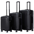 Tosca Matrix Range 3 Piece Luggage Set Black | Polycarbonate Shell, Expander Function, TSA Lock, 10-Year Warranty - SuperSaverAU - view 2