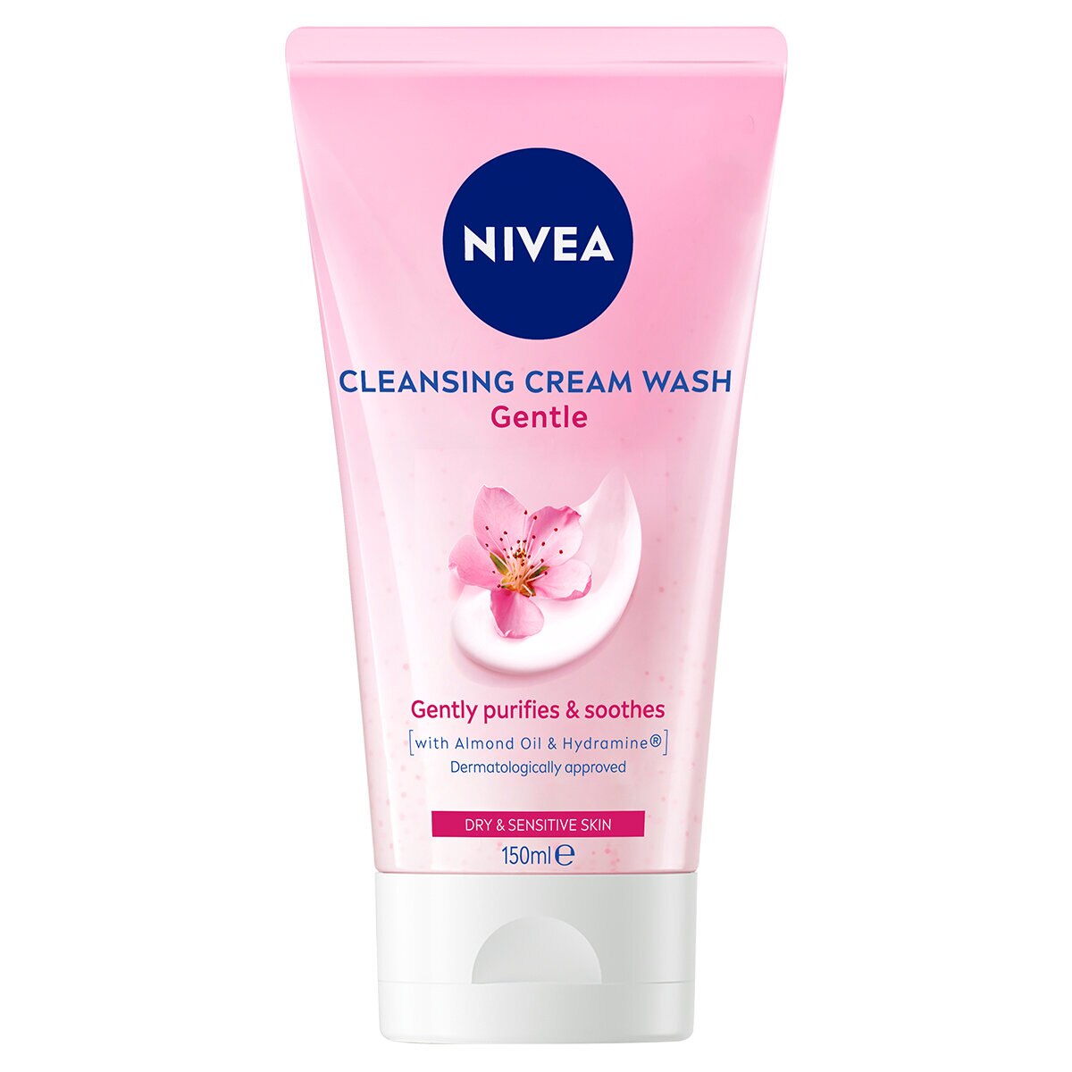 NIVEA Gentle Cleansing Cream 3 x 150ml with Almond Oil for Dry Sensitive Skin - SuperSaverAU - view 3