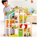 Hape All Season House - Wooden Dollhouse with Furniture & Accessories - SuperSaverAU - view 3