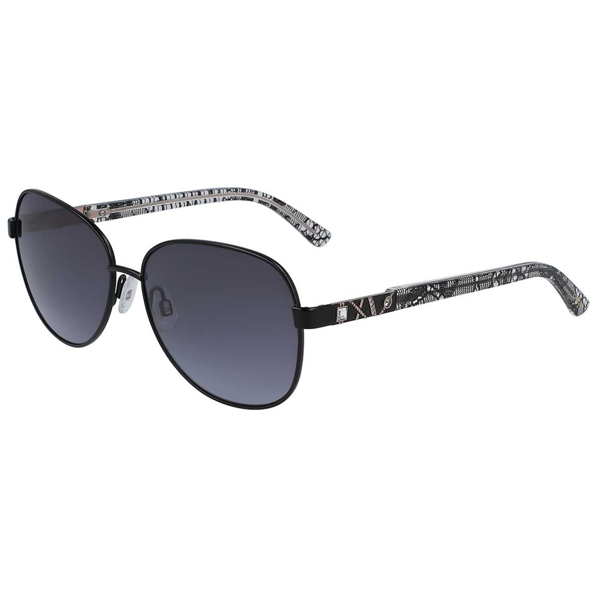 BEBE 56mm Gradient Lens Sunglasses Aviator Metal Frame Adjustable Women's BB7217