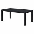 Ostro Furniture Naples 7 Piece Dining Set - Embossed Midnight Table, Smoke Chairs - DINAPL07PCK003