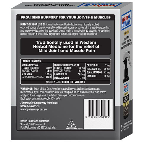 Pain Away Forte+ Joint And Muscle Spray 3 x 100ml