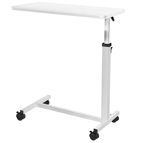 Altus Adjustable Overbed Table 79-110 cm with Rolling Lockable Wheels, White - SuperSaverAU - view 2