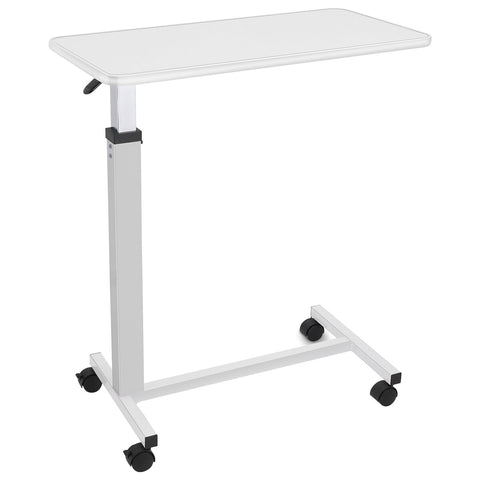 Altus Adjustable Overbed Table 79-110 cm with Rolling Lockable Wheels, White - SuperSaverAU - view 1