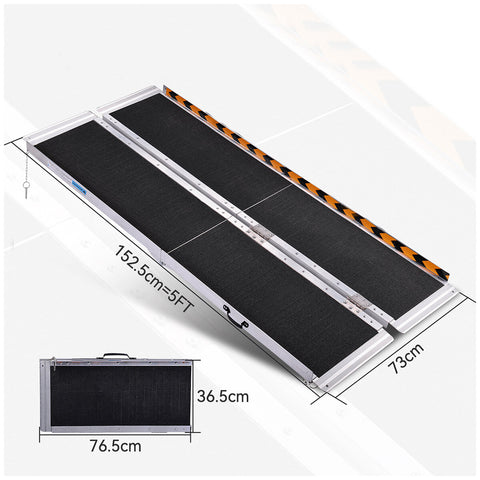 Altus Aluminium Portable Wheelchair Ramp 152.5cm, 270kg Capacity, Non-Slip Surface - SuperSaverAU - view 2