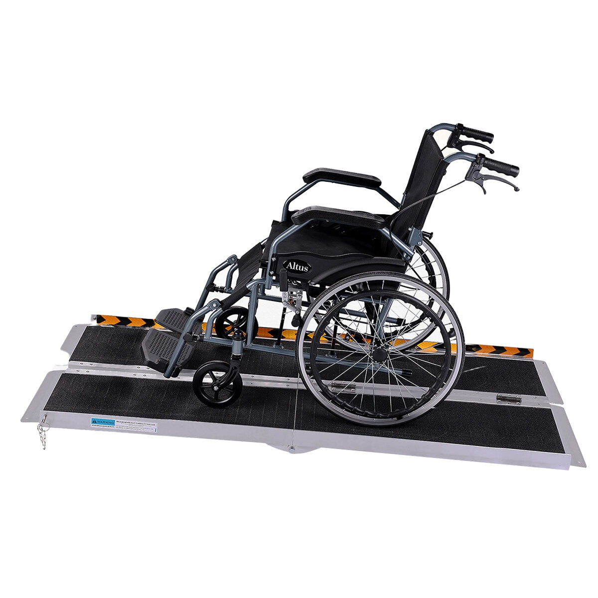 Altus Aluminium Portable Wheelchair Ramp 152.5cm, 270kg Capacity, Non-Slip Surface - SuperSaverAU - view 3