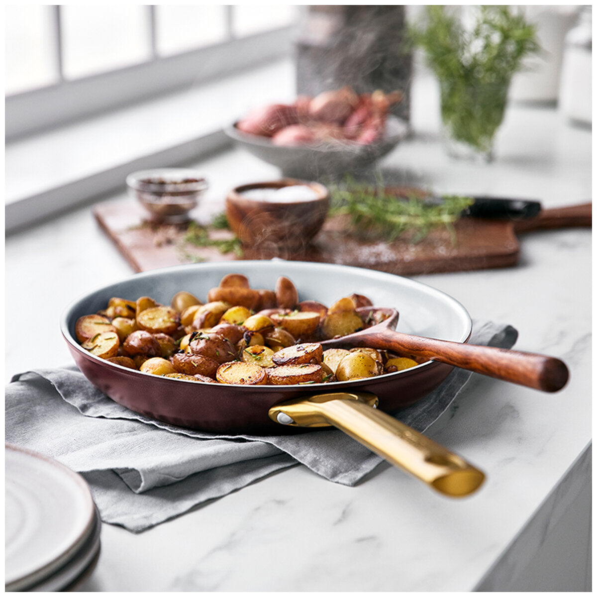 GreenPan Ceramic Non-Stick Frypan Set 26cm & 30cm Choc Truffle CC005388-001
