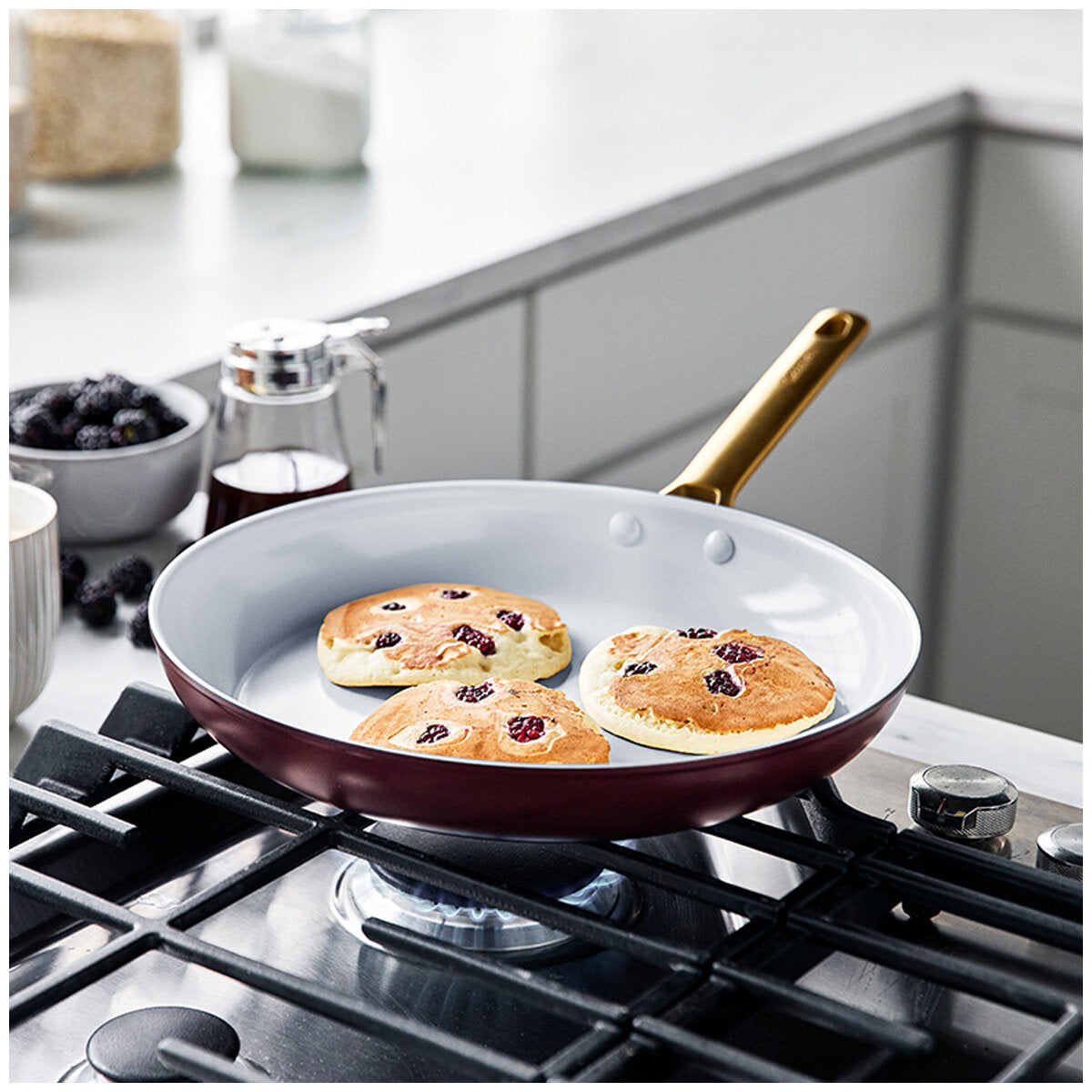 GreenPan Ceramic Non-Stick Frypan Set 26cm & 30cm Choc Truffle CC005388-001