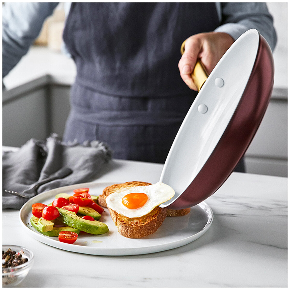 GreenPan Ceramic Non-Stick Frypan Set 26cm & 30cm Choc Truffle CC005388-001