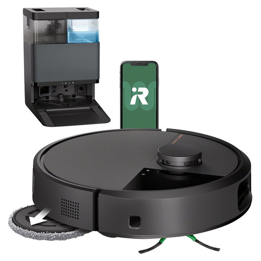 iRobot Roomba Plus 505 Combo Robot + AutoWash Dock N185000 - DualClean Mop Pads, SmartScrub, 7,000Pa Suction