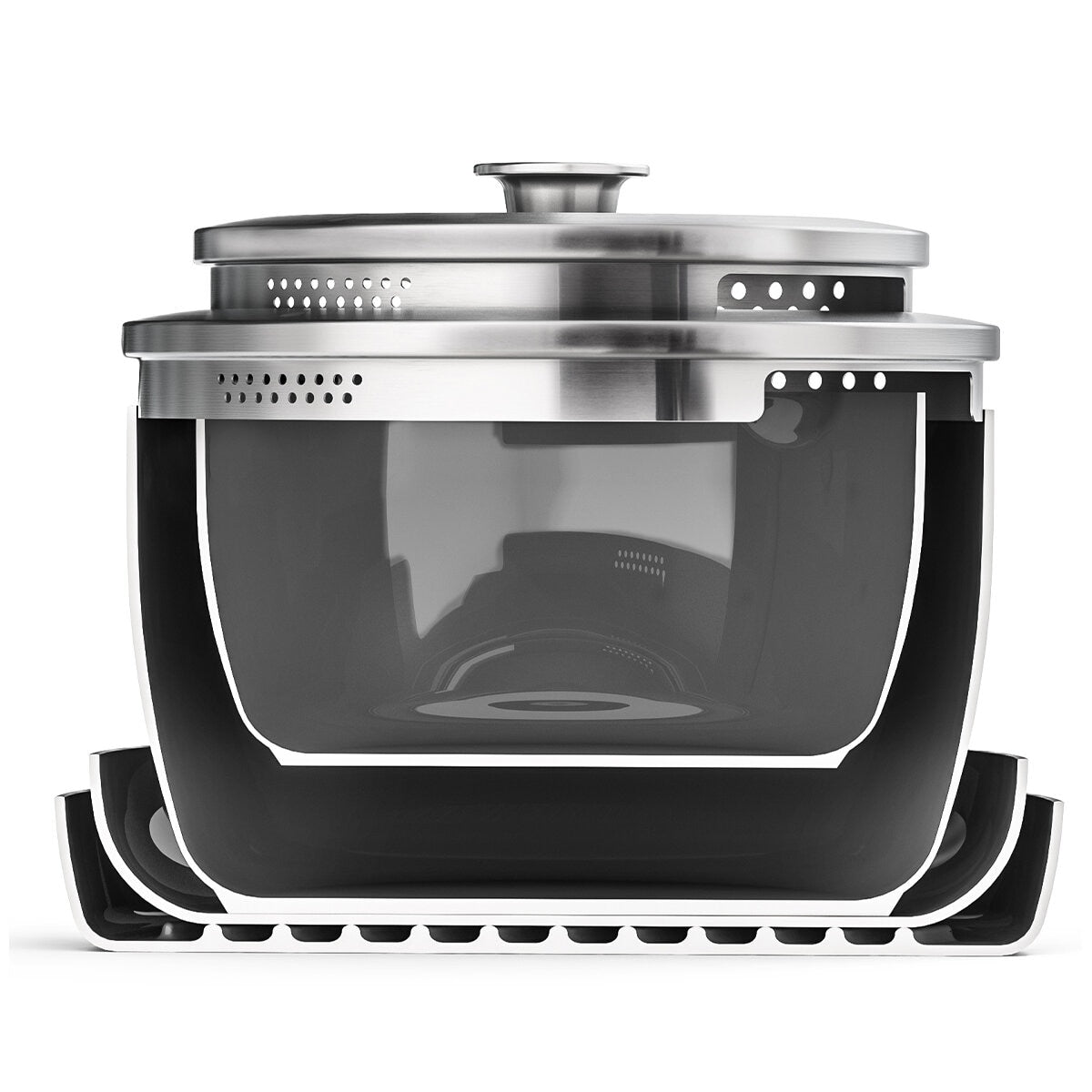 GreenPan Stackables Cookware Set 6 Piece, Diamond Infused Ceramic Nonstick, PFAS-Free, Scratch Resistant, Oven Safe - SuperSaverAU - view 4