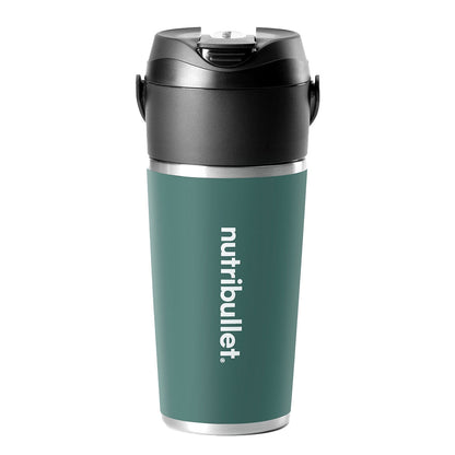 Nutribullet Flip Club Pack NBPB0740EUC Portable Blender with Stainless Steel Cup - 11.1V USB-C Battery - Blend & Sip On-the-Go