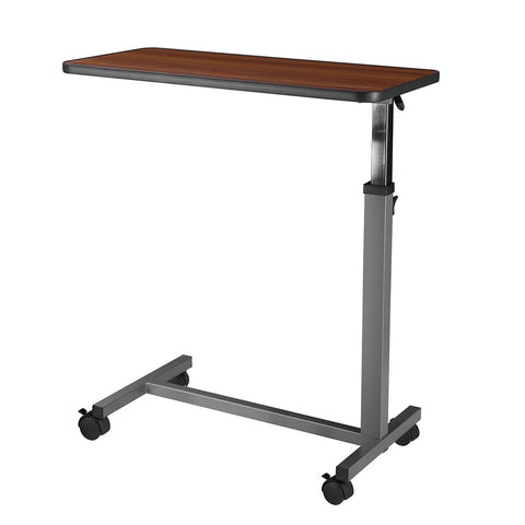 Altus Adjustable Overbed Table 79-110 cm Walnut with Rolling Lockable Wheels - SuperSaverAU - view 2