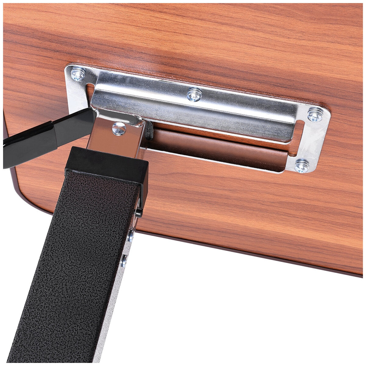 Altus Adjustable Overbed Table 79-110 cm Walnut with Rolling Lockable Wheels - SuperSaverAU - view 5