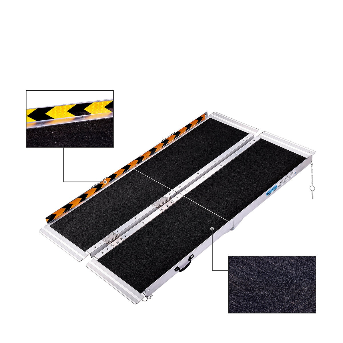 Altus Aluminium Portable Wheelchair Ramp 122cm, 270kg Capacity, Folding Design - SuperSaverAU - view 3