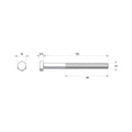 Zenith M10 x 120mm Hot Dip Galvanised Hex Head Bolt & Nut - 4.6 Grade Steel
