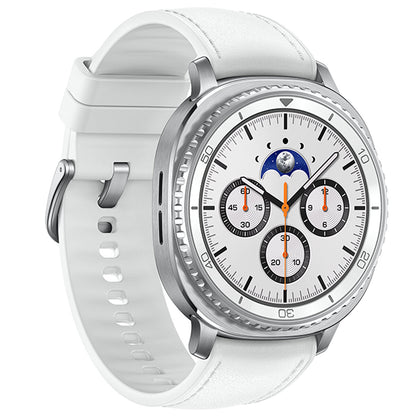 Samsung Galaxy Watch 8 Classic LTE 46mm White with Rotating Bezel, Quick Button, AI Voice Assistant, Personalised Coaching