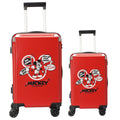 Disney Mickey 2 Piece Luggage Set DIS394-2, Red, ABS/Polycarbonate, TSA Lock, 5-Year Warranty - SuperSaverAU - view 1