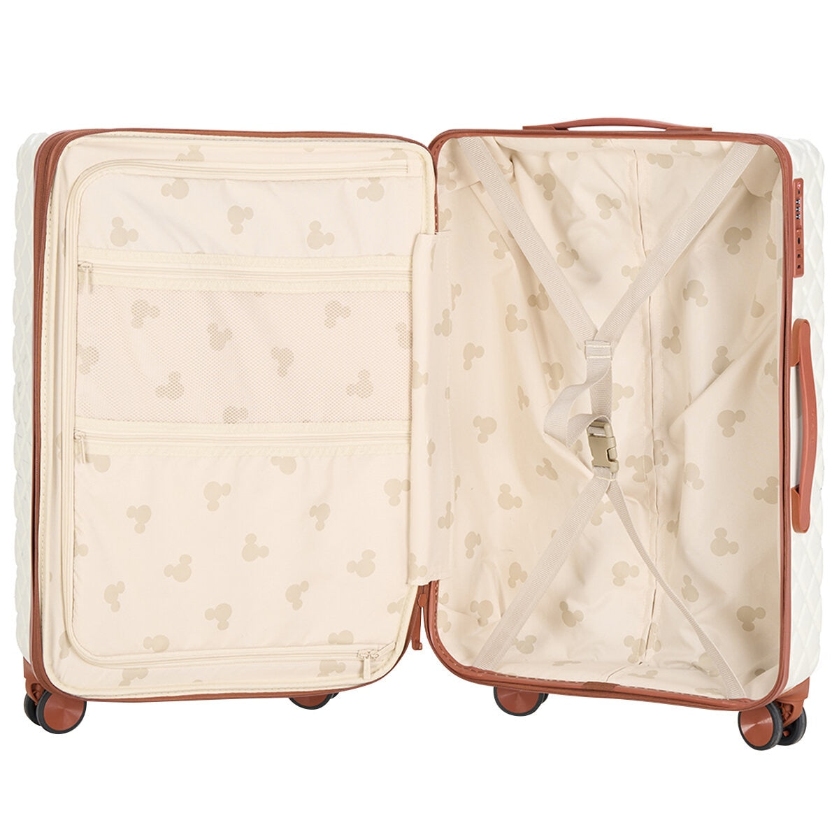 Disney Mickey Carry On Ivory Lightweight Expander TSA Lock 5-Year Warranty