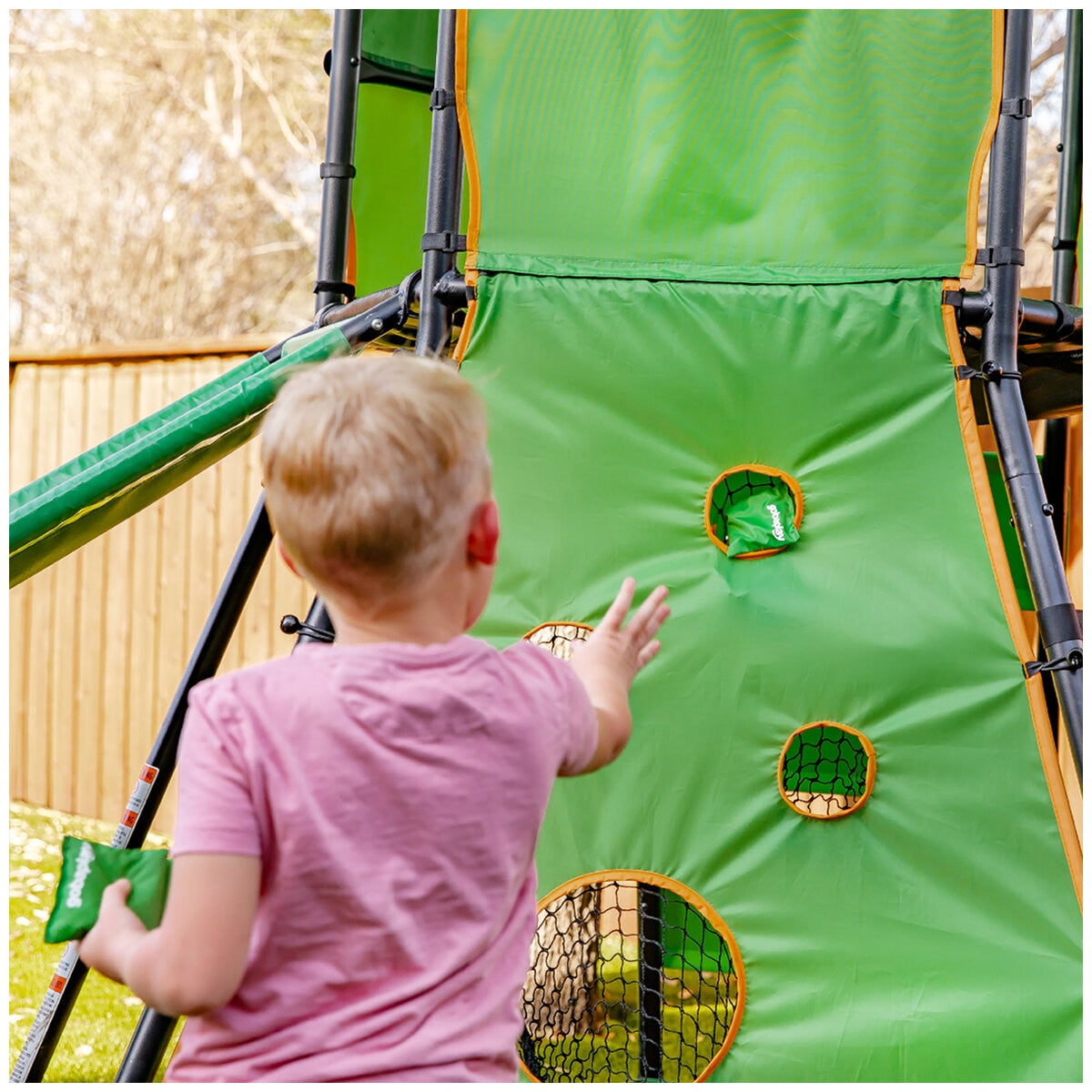 Gobaplay SummitPro Climbing Tower GP0020 with Slide, Cornhole, Sandbox, Ages 3+