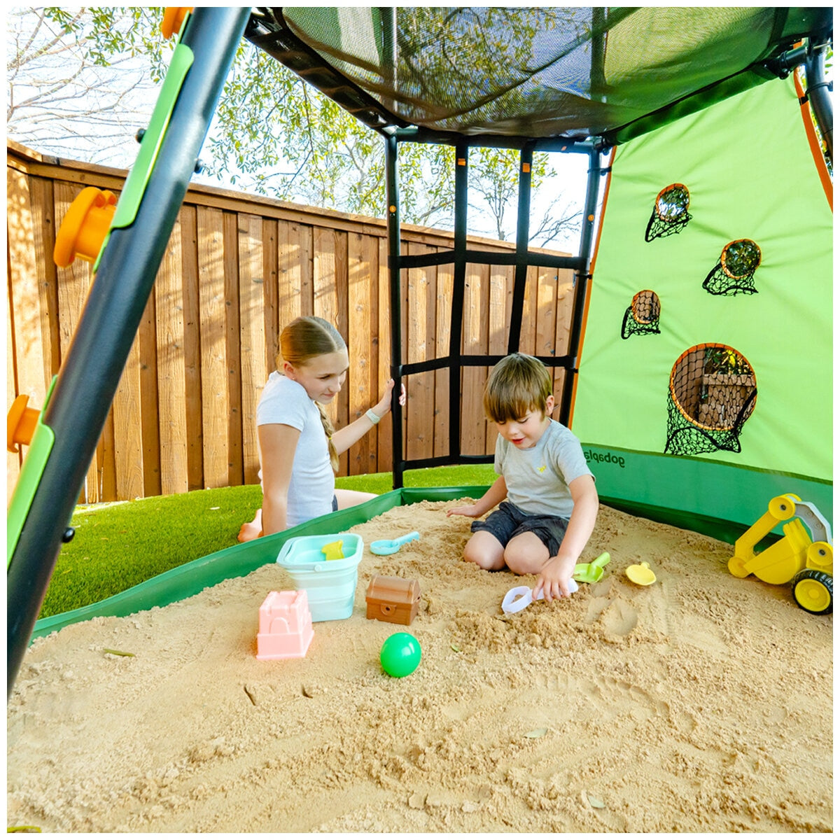 Gobaplay SummitPro Climbing Tower GP0020 with Slide, Cornhole, Sandbox, Ages 3+