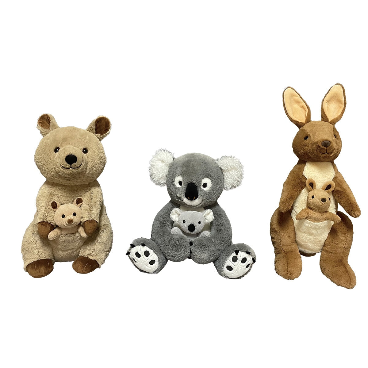 Hugfun Aussie Native Plush Kangaroo with Koala & Quokka - Soft & Cuddly Animals for All Ages - SuperSaverAU - view 3