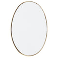 Cafe Lighting and Living Gold Leaf Oval Mirror Lucille Iron Framed Wall Decor