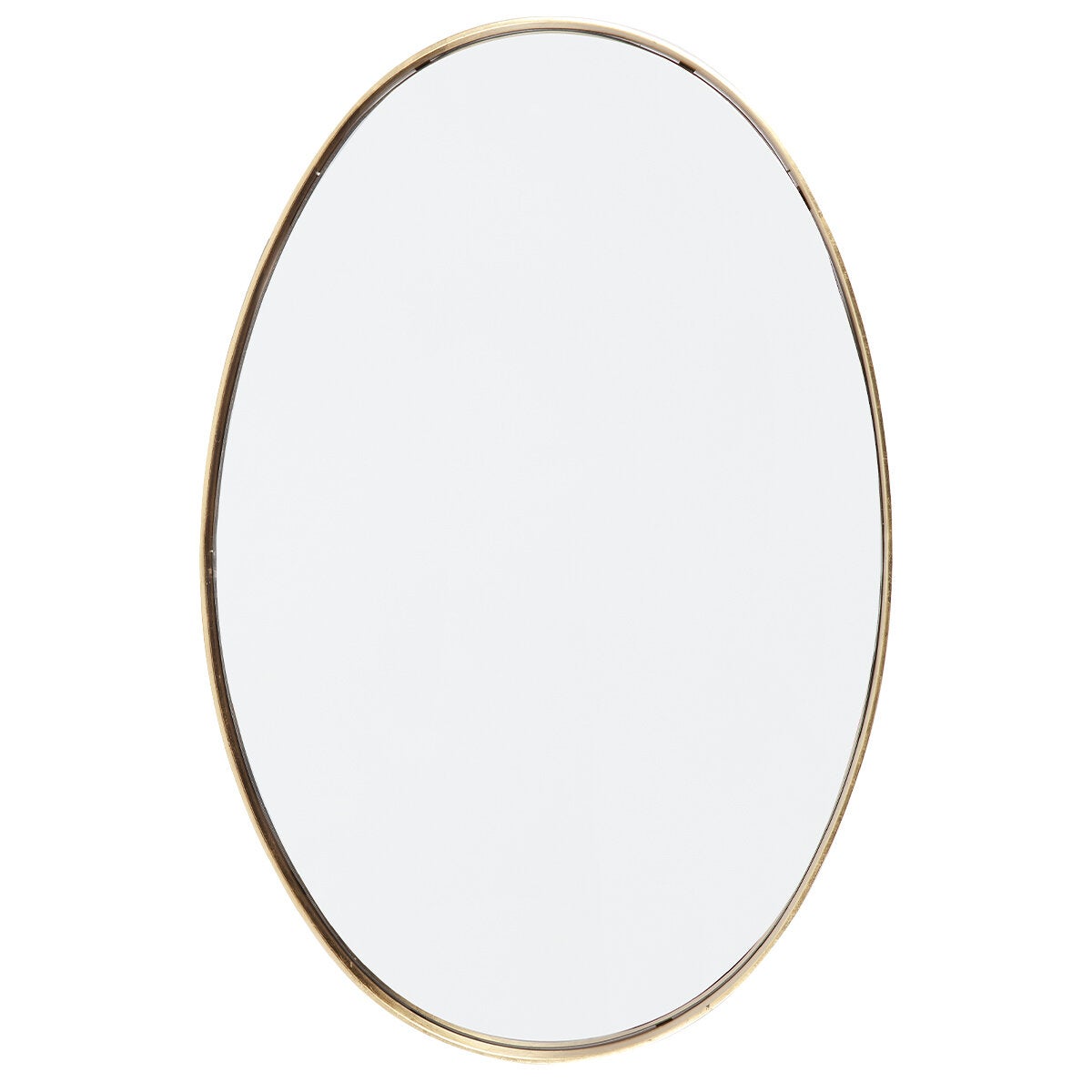 Cafe Lighting and Living Gold Leaf Oval Mirror Lucille Iron Framed Wall Decor