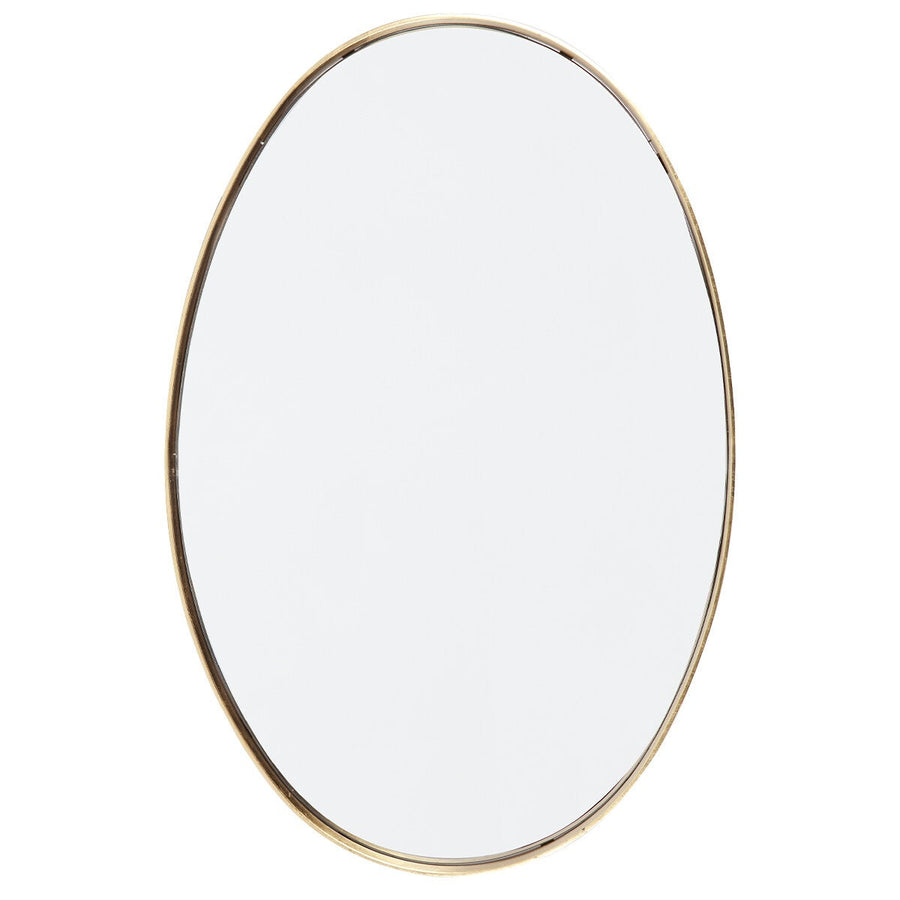 Cafe Lighting and Living Gold Leaf Oval Mirror Lucille Iron Framed Wall Decor