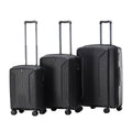Tosca Pegasus Luggage Set Black 3 Piece with TSA Lock, Expanders & Wheels - SuperSaverAU - view 2