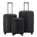 Tosca Pegasus Luggage Set Black 3 Piece with TSA Lock, Expanders & Wheels - SuperSaverAU - view 1